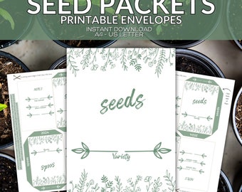 DIY Printable Seed Envelopes, Flower Seed Storage (PDF Download)