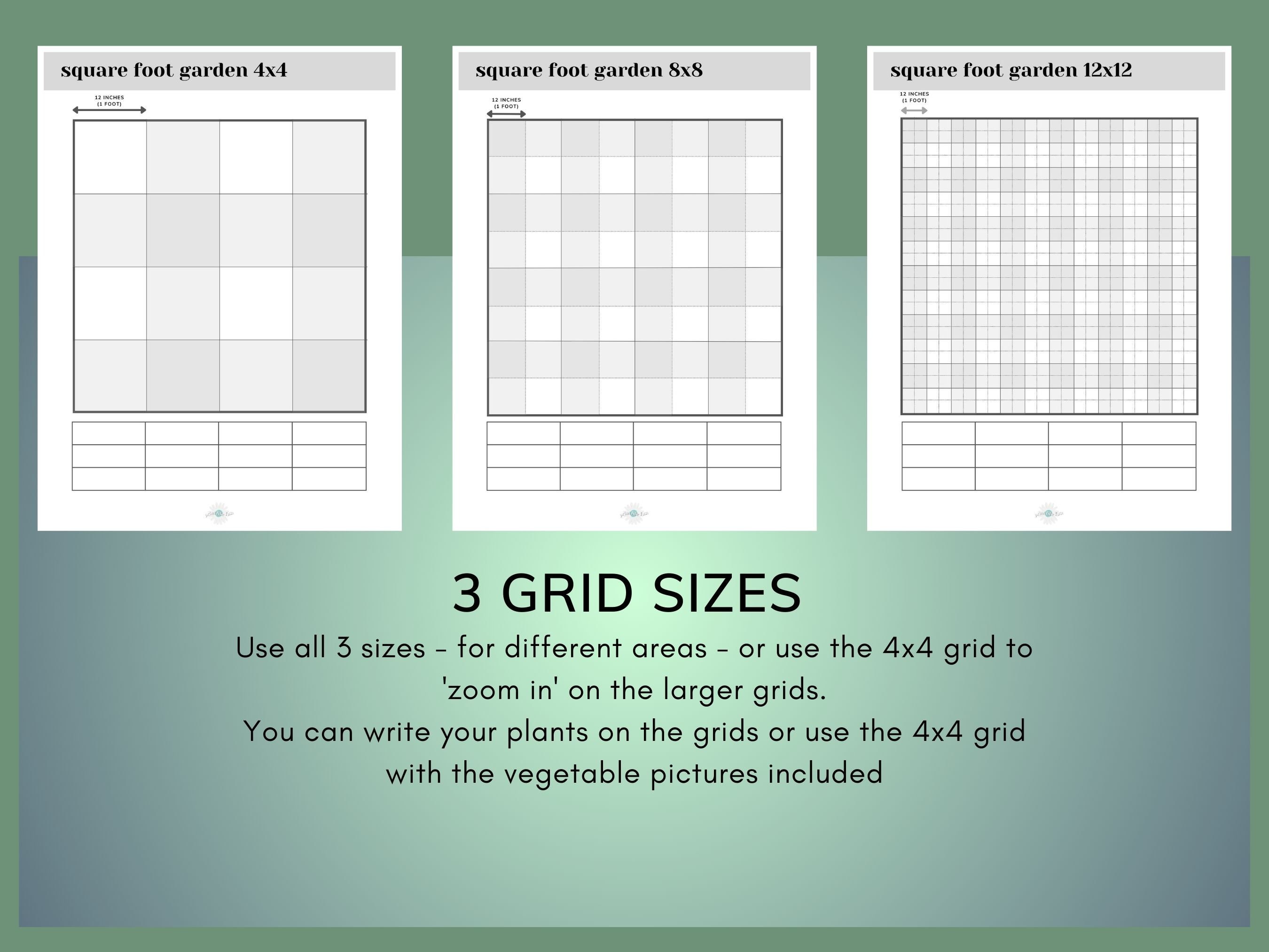 Printable Square Foot Garden Grid Instant Download PDF Etsy printable-square-foot-garden-grid-instant-download-pdf-etsy