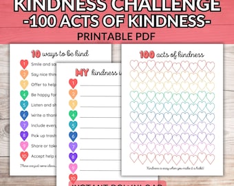 100 Acts of Kindness Challenge: Heart Coloring Sheet (PDF)