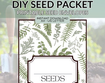 Printable Seed Packet: DIY Fern Leaf Envelopes (PDF Download)