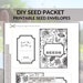 Printable Seed Envelopes DIY Seed Packets Seed Storage Seed Saving ...