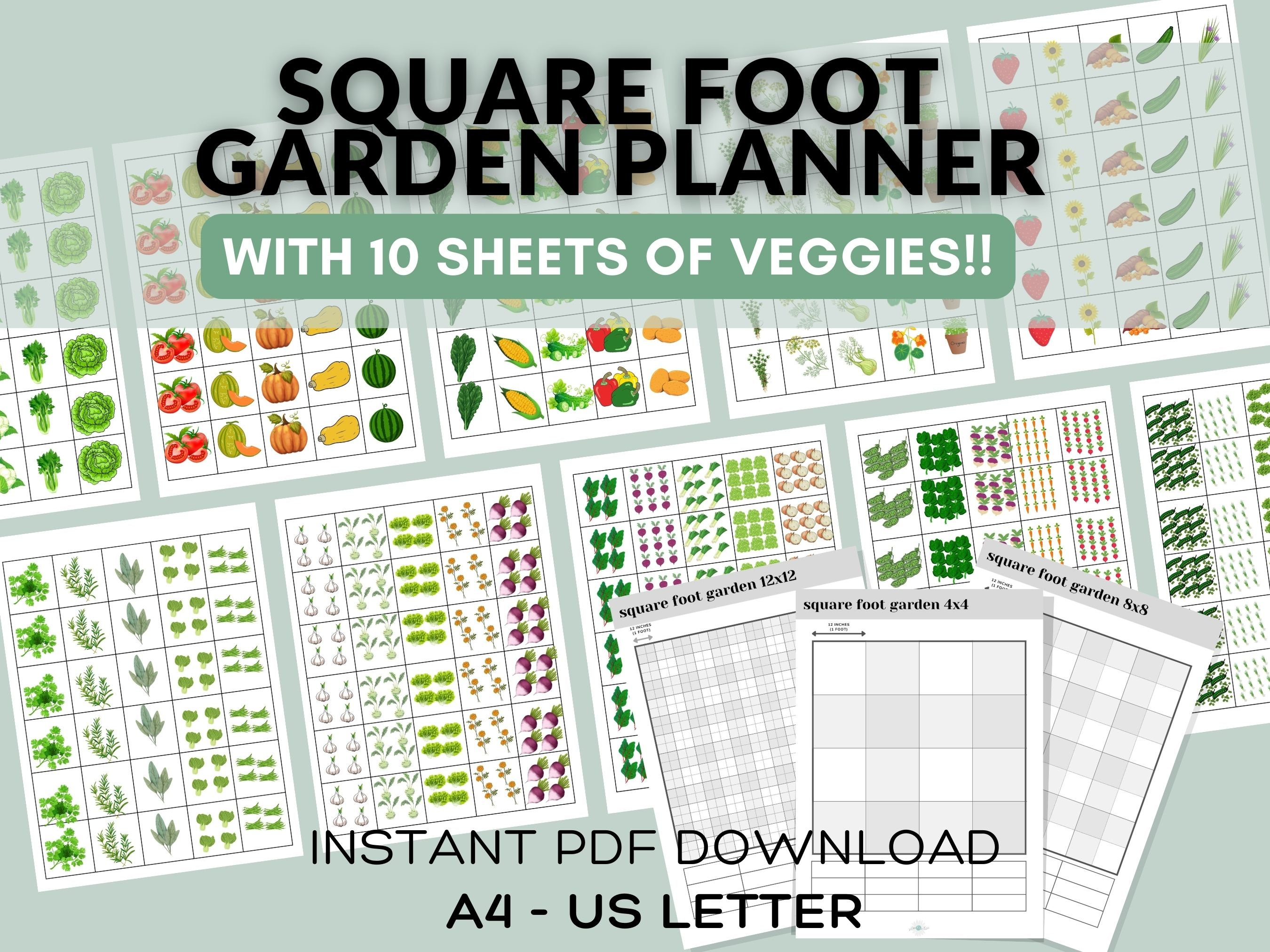 Printable Square Foot Garden Grid Instant Download PDF Etsy 30-000-square-foot-log-home-headed-to-auction-photos