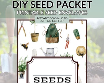 Printable Seed Packet: DIY Gardening Envelopes (A4 & Letter)