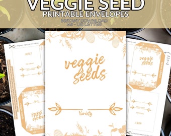 Printable Vegetable Seed Envelopes: DIY Seed Packets (PDF Download)
