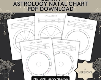 Printable Blank Astrology Natal Chart Template (PDF Download)