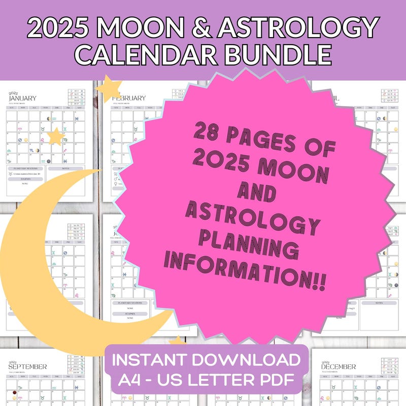 Zodiac Calendar Etsy