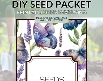 Butterfly Seed Packet Printable: DIY Seed Saving Envelopes (PDF Download)