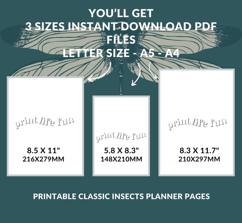 Printable Period Tracker Bundle: Mood & Moon Phase Planner (A4 A5 ...