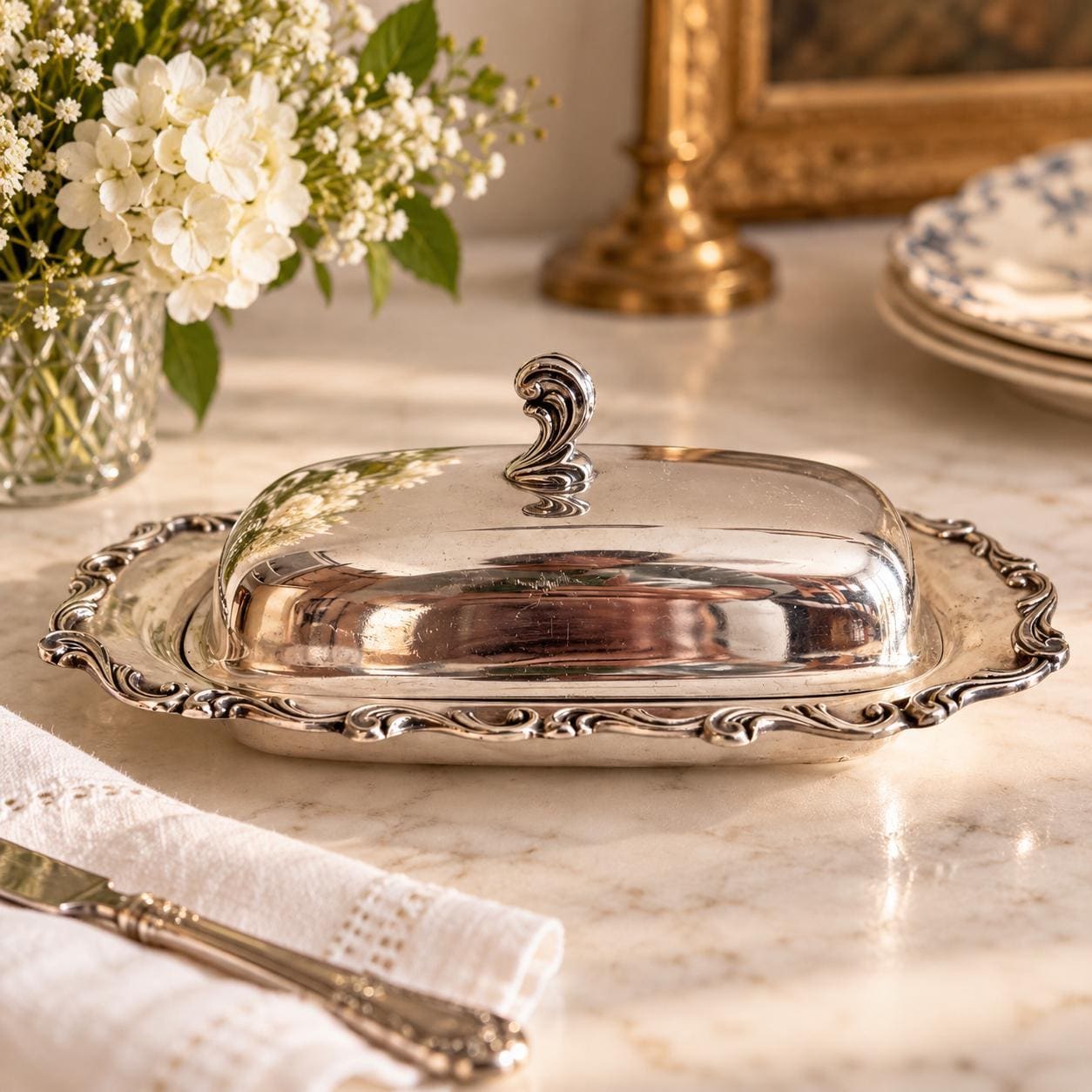 Vintage Metal Dome Butter Dish - Etsy