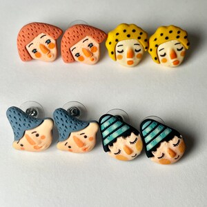 resin stud earrings: zdjęcie 3