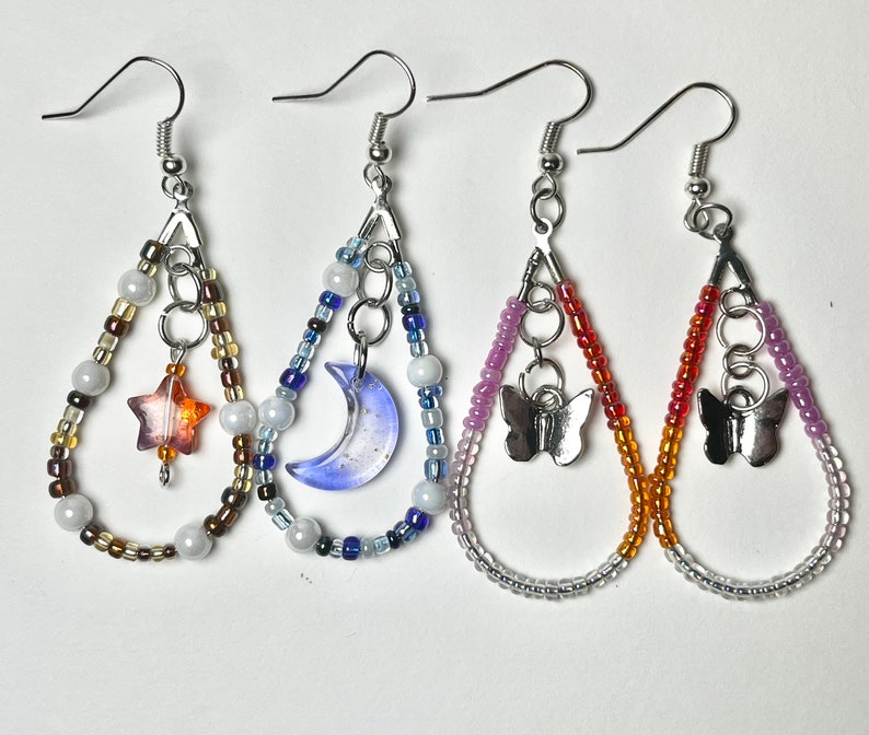 beaded teardrop earrings3 zdjęcie 1