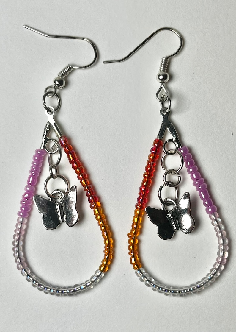 beaded teardrop earrings3 zdjęcie 3