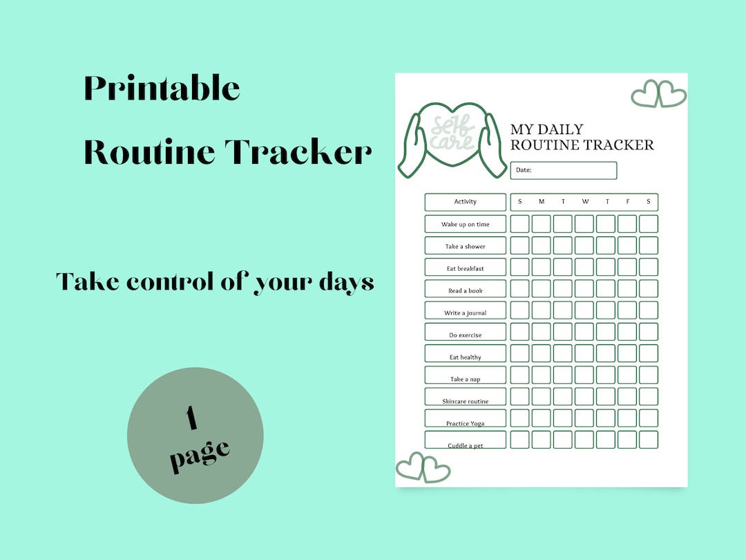 Printable Routine Tracker - Etsy UK