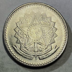 1988 Brazil 10 Cruzados Coin - Vintage 37 Year Old High Grade World Coin!