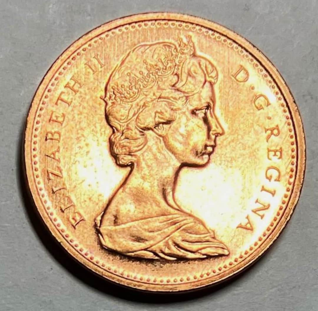 1974 Canadian Penny: Brilliant Uncirculated Vintage One Cent Coin