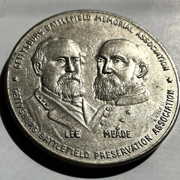 1963 Gettysburg Battlefield Memorial Association Fellowship Award Coin - Well Preserved 61 year old Coin.  Use as a Unique Golf Ball Marker!