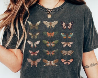 Nachtvlinder Shirt, Cottagecore Shirt, Goblincore T-Shirt, Bug Shirt, Esthetische Tee, Insect Shirt, Nachtvlinder Lover Gift, Dark Academia