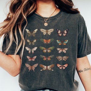 Moth Shirt, Cottagecore Shirt, Goblincore T-Shirt, Bug Shirt, Aesthetic Tee, Insect Shirt, Moth Lover Gift, Dark Academia