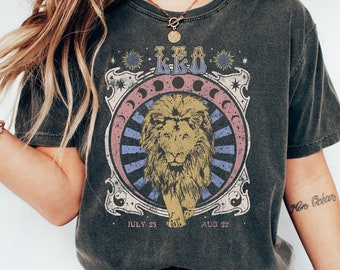 Leo Zodiac Shirt, Leo Horoscope Shirt, Leo T Shirt, Astrology Tee, Zodiac Gift July August, Comfort Colors® T-Shirt, Leo Birthday Shirt