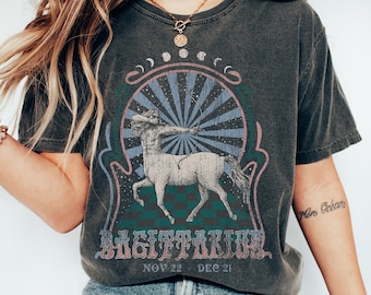 Sagittarius Sign Shirt Vintage Zodiac Shirt, Sagittarius Celestial T Shirt, Astrology Tee, Zodiac Gift November December Comfort Colors Tee