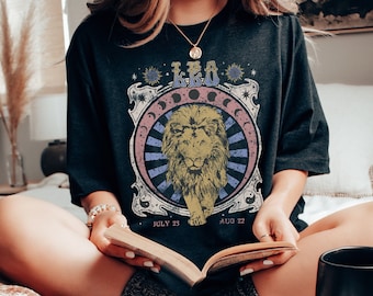 Leo Zodiac Shirt, Leo Horoscope Tee Shirt, Leo T Shirt, Astrology Tee, Zodiac Gift July August, Bella Canvas T-Shirt, Leo Birthday Gifts