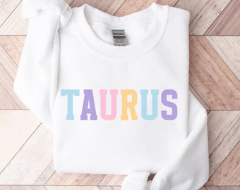 Taurus Zodiac Sweatshirt: Unisex Star Sign Birthday Gift