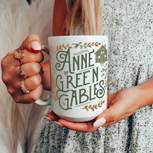 Anne of Green Gables Mug Anne with an E Coffee Cup Avonlea Mug Book Lover Coffee Mug Dragonfly Ceramic Mug Bookish Mug Book Lover Gifts