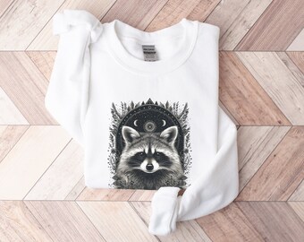 Felpa Celestial Raccoon: regalo unisex per gli amanti degli animali