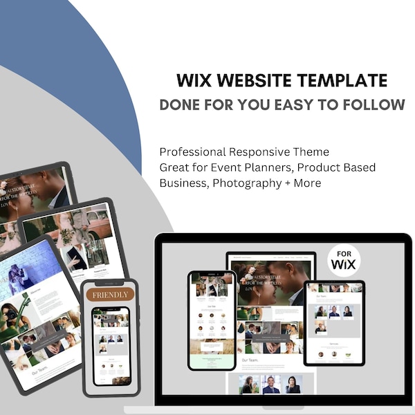 Elegant Wix Website Theme Template, Premium Web Design, Luxury Business Layout, Customizable Website Design, Professional Online Presence