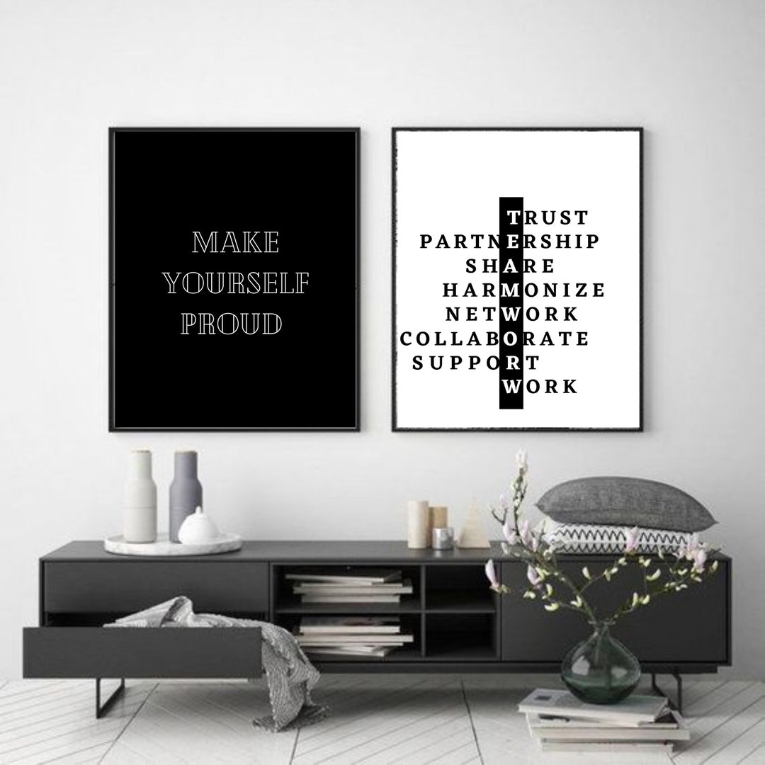 Motivational Digital Wall Arts, Inspirational Print , Hard Work Quote ...