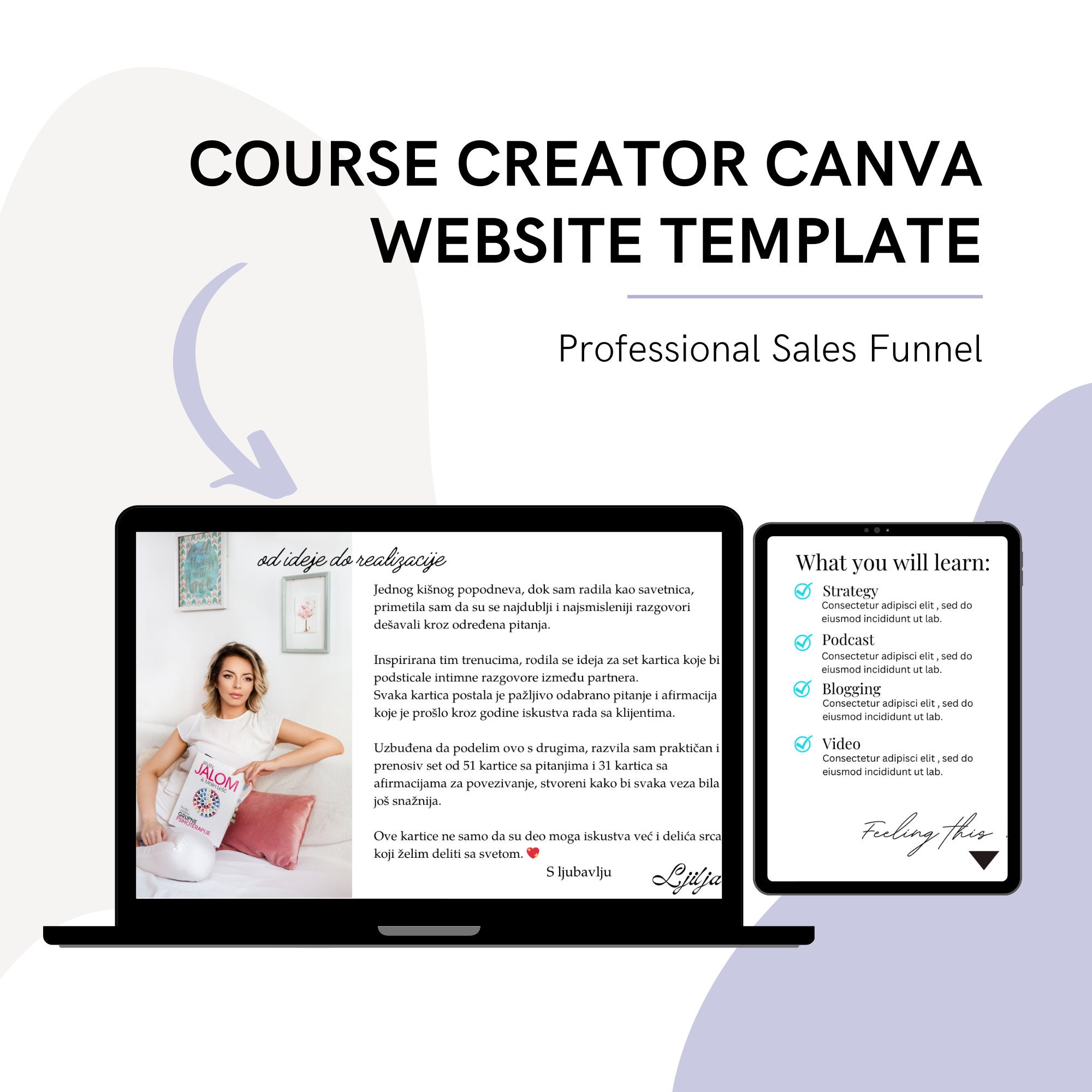Course Creator Canva Website Template, Digital Marketing Course Done ...