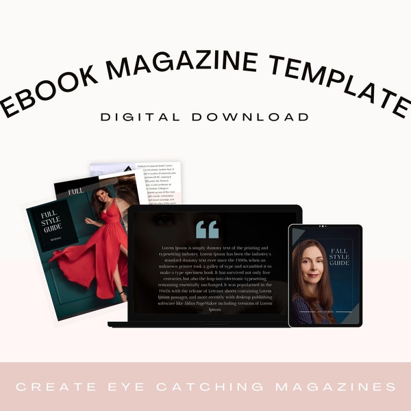 Editable Custom Canva Ebook & Magazine Template, Professional Digital Publication Design, Responsive Customizable Layout, Instant Download