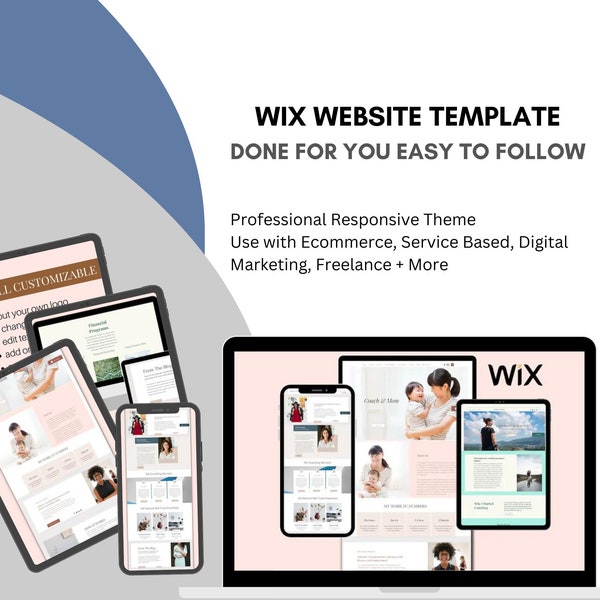 Modern Wix Website Theme Template, Wix Theme Ecommerce Template, Custom Website Editable Template for Wix, Elegant Web Design Template