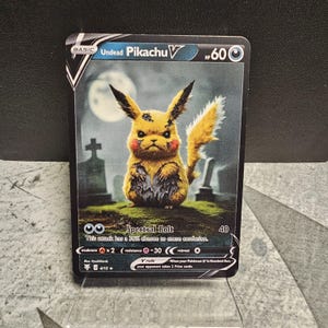 Pikachu custom horror Pokémon fanart-kaart