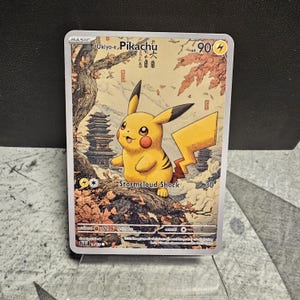 Carte de fan-art Pokémon Ukiyo-e personnalisée Pikachu