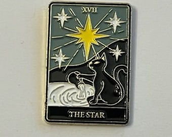 Tarot Enamel Pin - Cat Themed - The Star