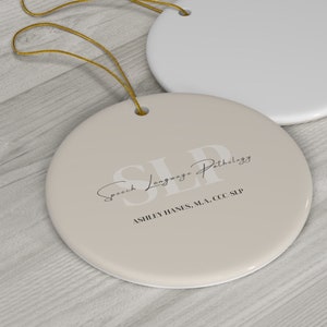 Personalized SLP Ornament, Speech Therapy Gifts, Christmas Gifts for SLPs, Speech Pathology Thank You Gift, Congratulations, Graduation