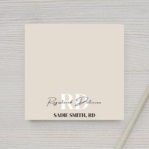 Personalized Registered Dietician Post-It Notes, Custom RD Gifts, Memo Pad for Dieticians, New Job Graduation Gifts, Dietician Grad Gifts