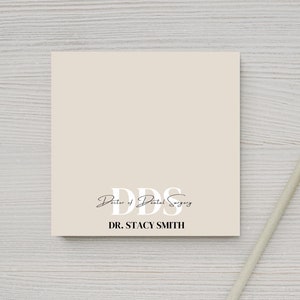 Personalisierte DDS Post-it® Notizblöcke, DDS-Geschenke, Doktor der Zahnchirurgie, Geschenke für Zahnärzte, kundenspezifische Dentist-Notizblöcke, Haftnotizen