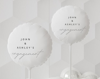 Engagement Party Balloon, Personalized Wedding Decor, We&#39;re Engaged Party, Wedding Party Decorations with Names, Custom Balloon