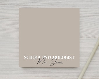 Spersonalizowany prezent dla szkolnego psychologa, spersonalizowane notatki Post-it® dla psychologa, prezenty dla psychologa, spersonalizowane notatki samoprzylepne, psychologia