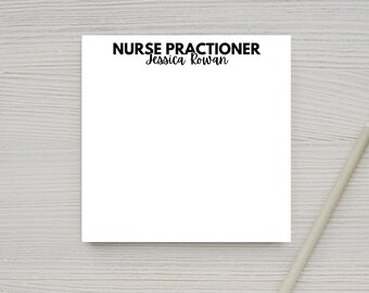 Personalized Nurse Practitioner Post-it® Note Pads, NP Gifts, Nurse Practitioner Gift, NP Note Pads, Gifts for Graduation, Custom Gift