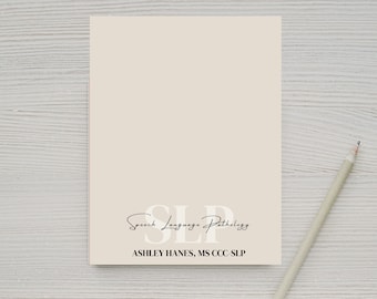 Personalisierte Speech Sprachpathologie Post-it® Notizblöcke, SLP Geschenke, SLP Geschenk, Logopädie Geschenke, Geschenke für SLPs, benutzerdefinierte Notizblöcke