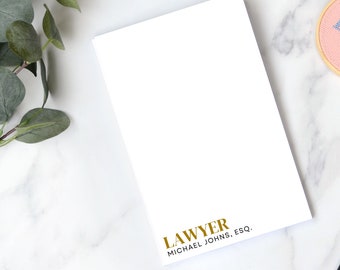 Gepersonaliseerde Advocaat Kladblok, Law School Grad Gift, Geschenken voor Advocaten, Cadeau voor Advocaat, Gepersonaliseerde Kladblok, Advocaat Waardering Cadeau