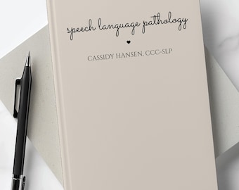 Personalized SLP Notebook, Custom Speech Language Pathologist Journal, Gifts for Speech Therapists, Graduation CCC CF Gifts