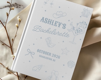 Bachelorette Party Book, Personalized Bride to Be Polaroid Gift, Coastal Cowgirl Rodeo Bachelorette Decor, Letters to the Bride Book