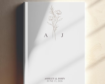 Personalized Couple Journal, Engagement Notebook, Bride and Groom Wedding Book, Engagement Gifts, Newly Wed Presents, Custom Notebook