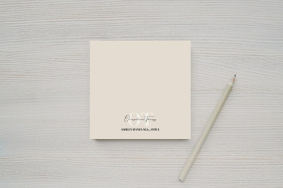 Personalized Occupational Therapy Post-it® Note Pads, OT Gifts, OT Gift, Occupational Therapy Gifts, Gifts for OTs, Custom Note Pads