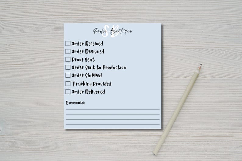 Custom Checklist Notepad, To-do List Notepad, Business Memo Pad ...