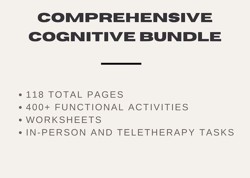 200+ Cognitive Activities for Adult Speech Therapy, Speech Language ...